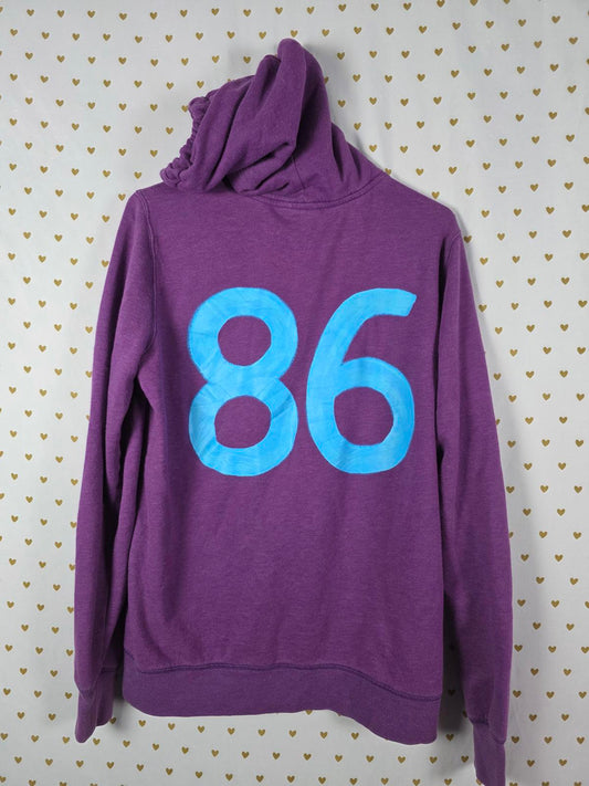 Victorias Secret Pink LOVE PINK 1986 Purple Hoodie Jacket Full Zip MEDIUM