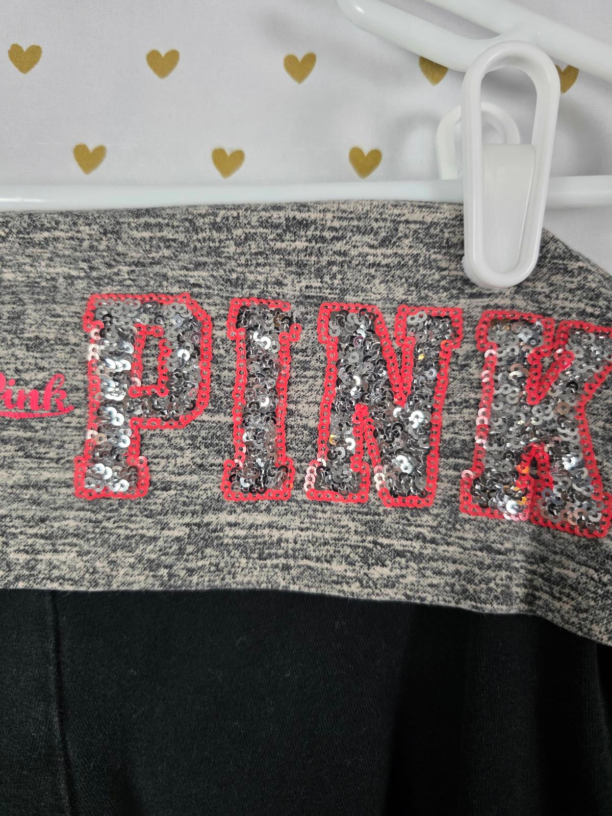 Victorias Secret PINK Y2k Foldover Leggings Yoga Fold Down VTG BLING small
