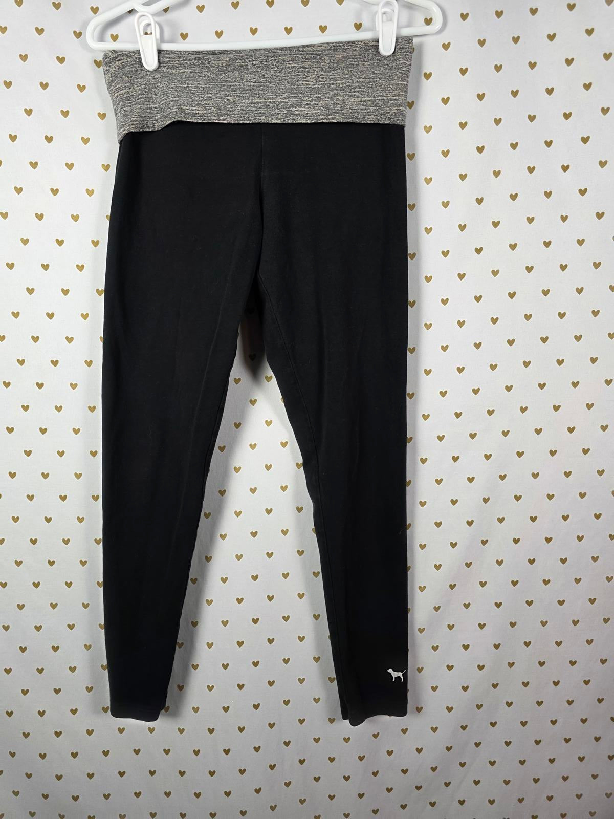 Victorias Secret PINK Y2k Foldover Leggings Yoga Fold Down VTG BLING small