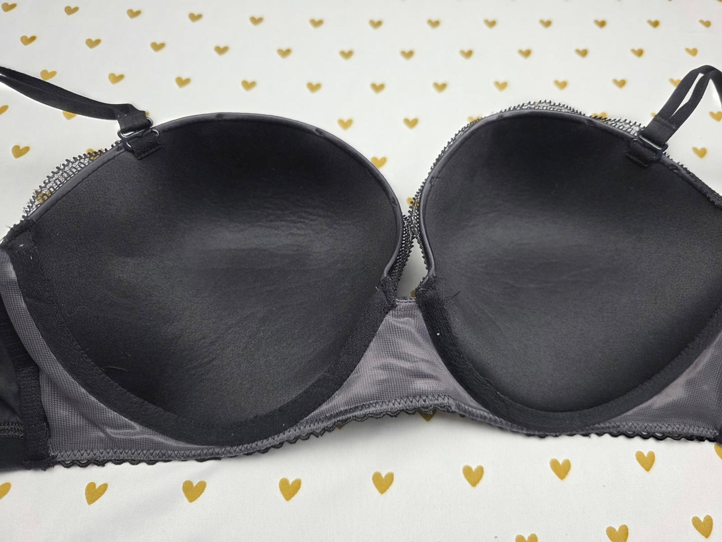 Victorias Secret Very Sexy Multiway Push Up Bra 32DD Black Net Mesh