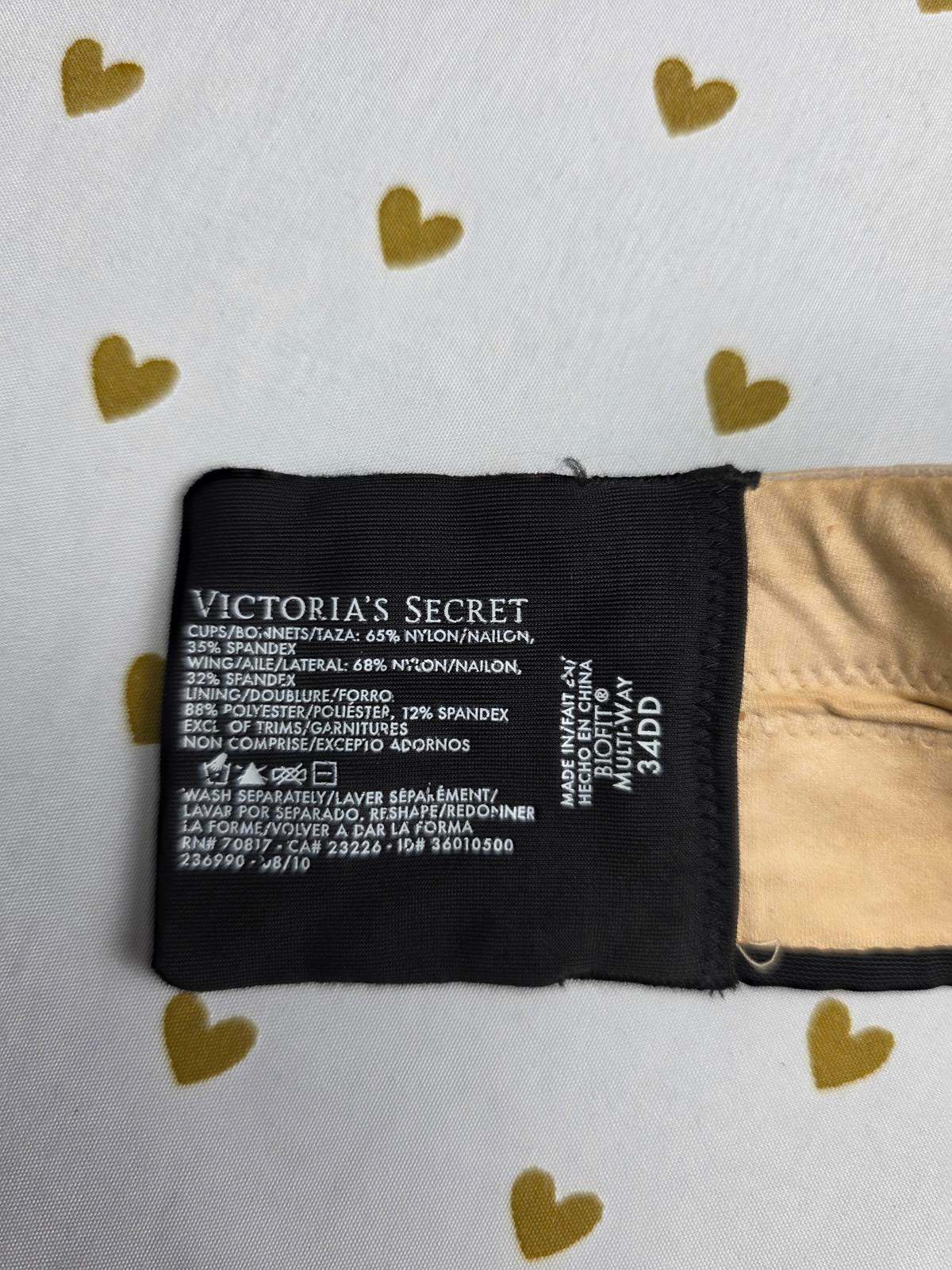 Victorias Secret Black Multiway BIOFIT Bra 34DD  VTG
