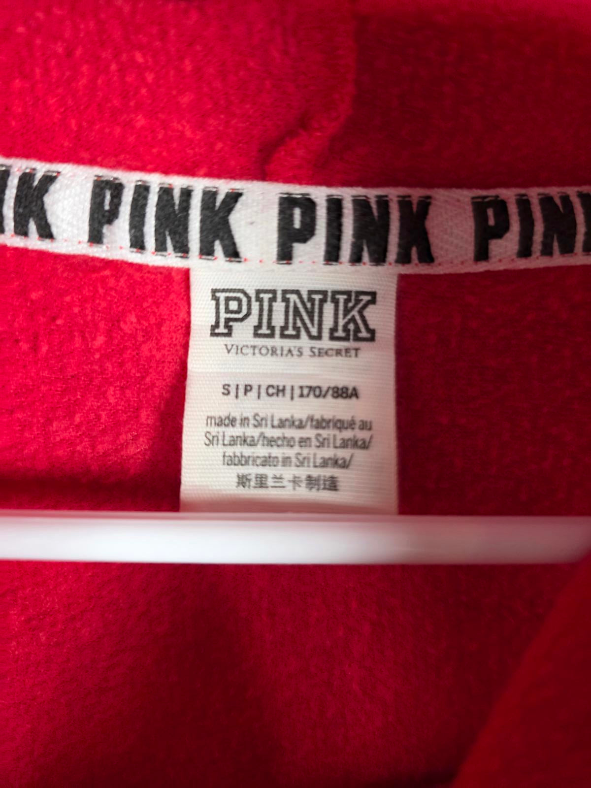 Victorias Secret Pink NATION Cropped Hoodie Sweater Small