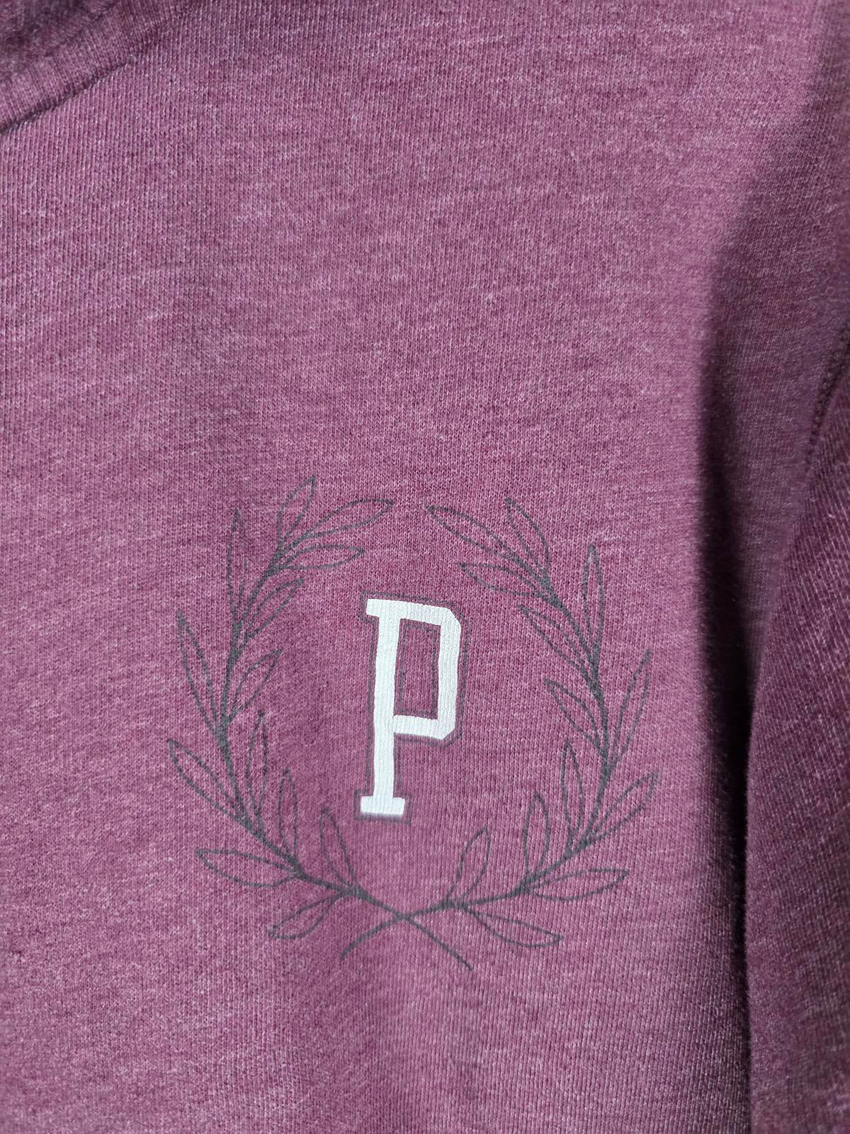 Victorias Secret Pink Medium Quarter zip Maroon Pullover Jacket Sweater