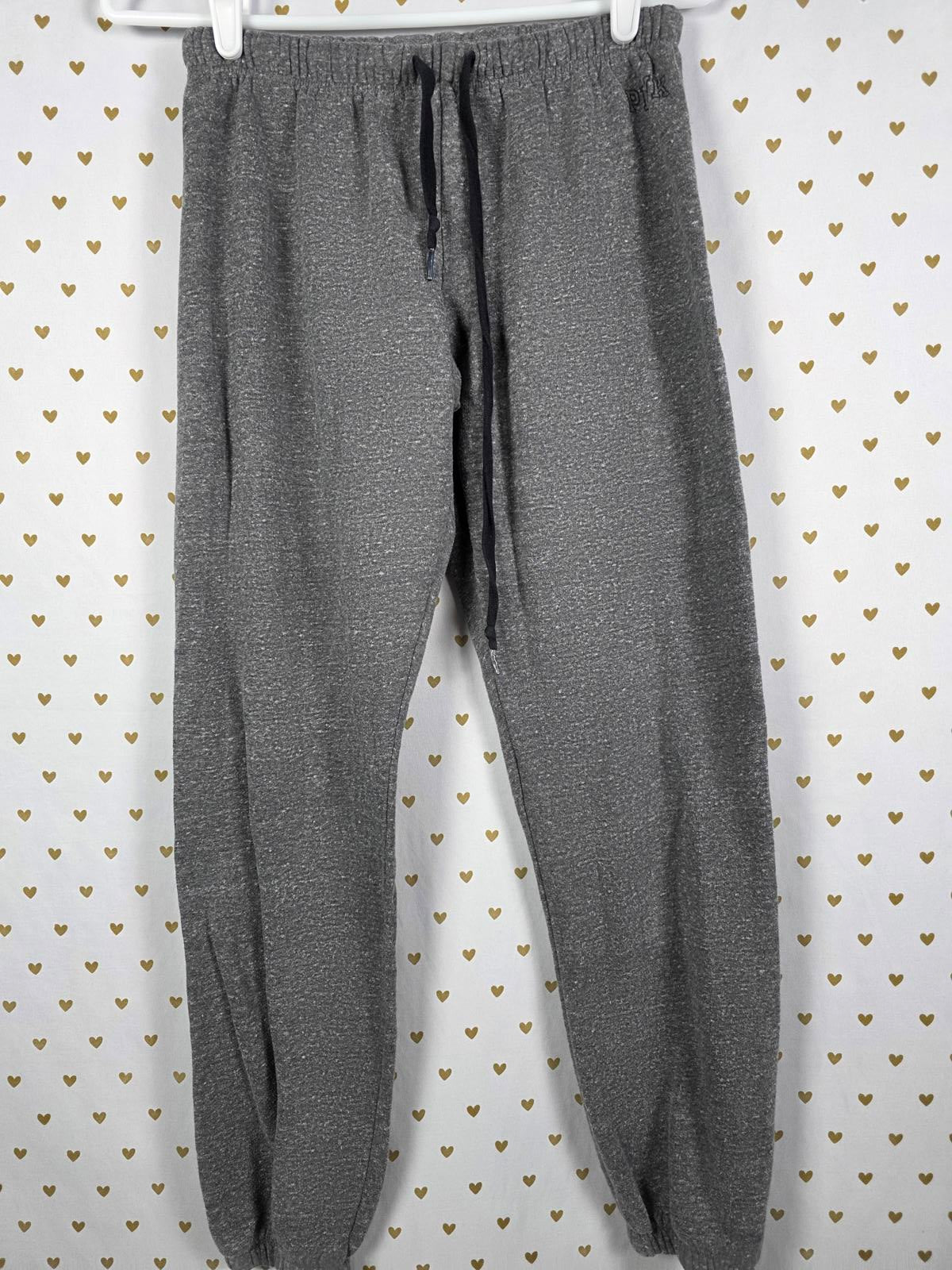 Victorias Secret PINK Grey Soft Drawstring Tapered Jogging Pants sweats XS