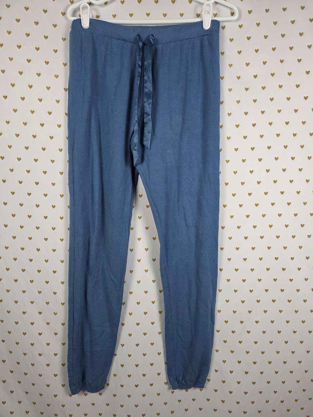Victorias Secret Tie front blue super soft jogging pants joggers lounge small