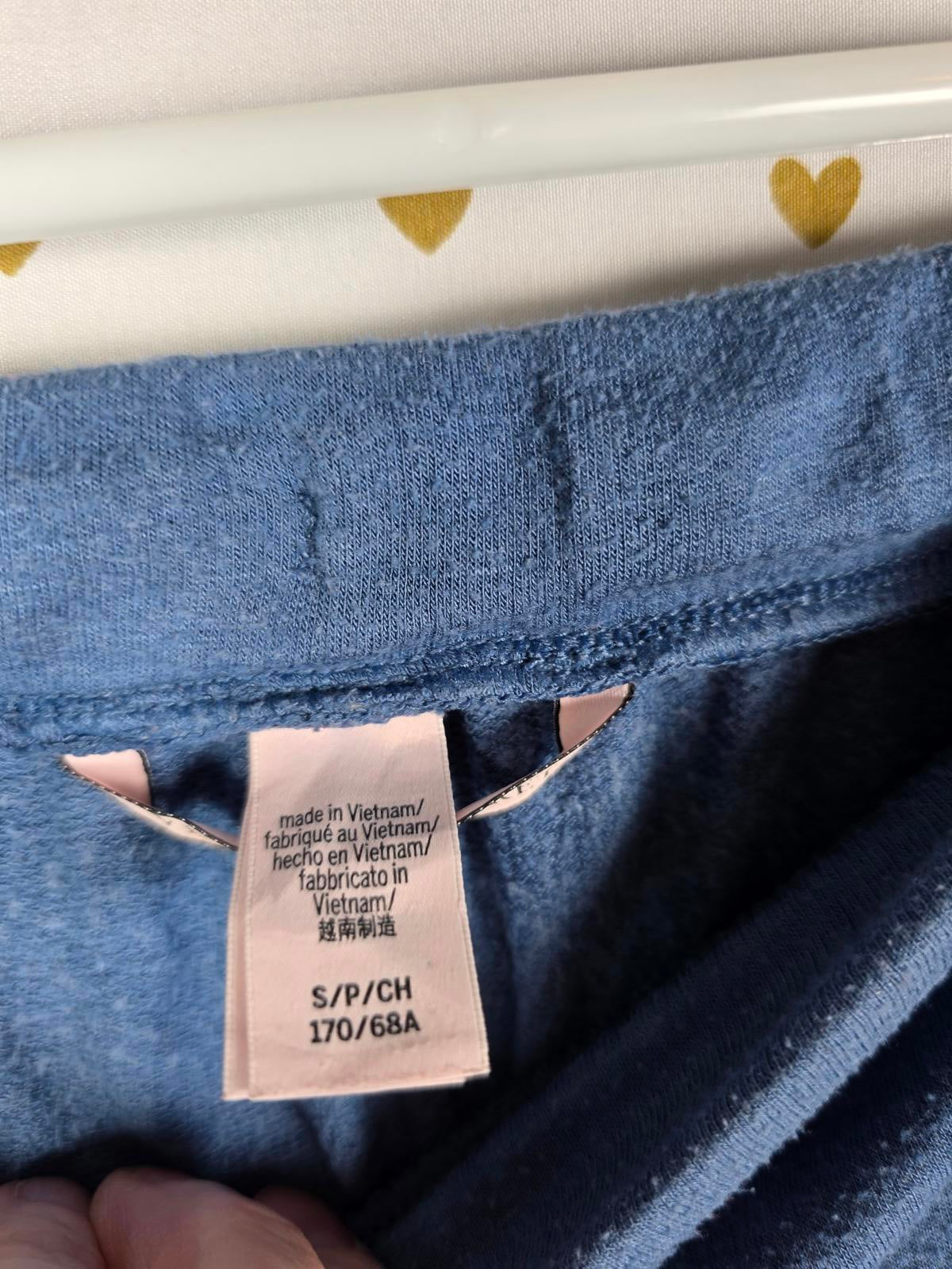Victorias Secret Tie front blue super soft jogging pants joggers lounge small