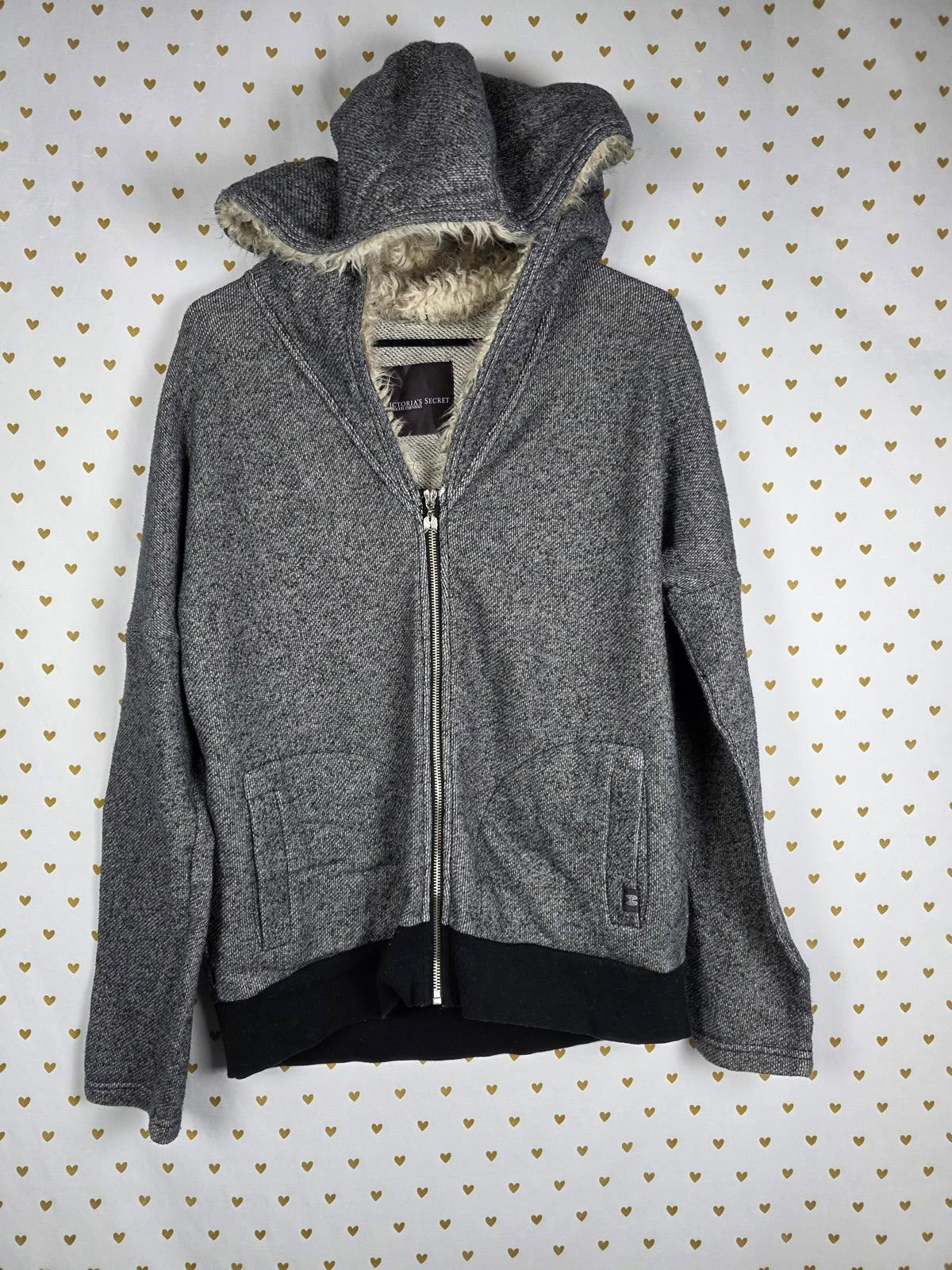 Victorias Secret SUPERMODEL ESSENTIALS Parka Hood Wings Jacket Coat MEDIUM FUR
