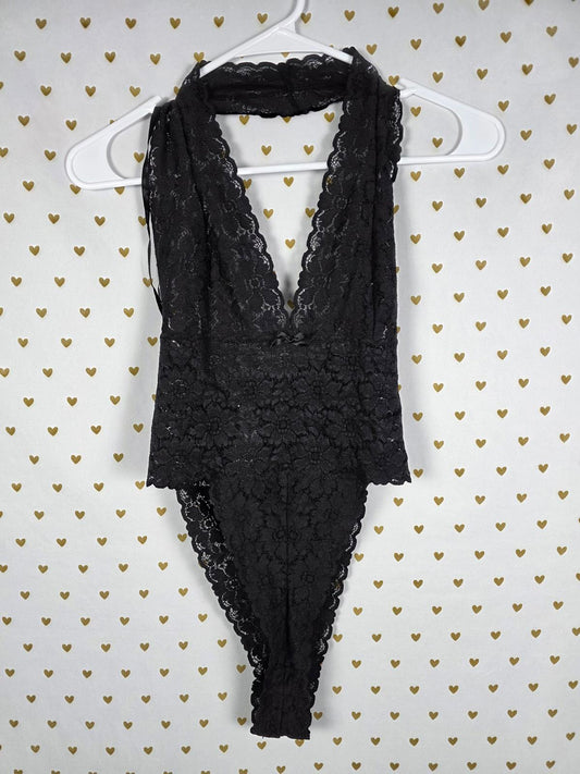 Victorias Secret NEW Nwt VINTAGE y2k '02 Lace halter teddy sexy  Lingerie SMALL