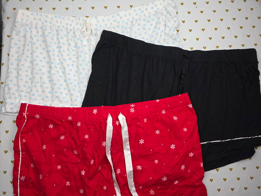 Victorias Secret PINK Lot of 3 2X XXL Sleep Shorts Boxers Pajama Bottoms