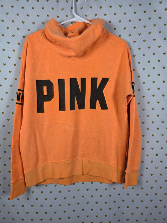 Victorias Secret Pink Neon Slouchy Logo Long sleeve sweater Shirt MEDIUM