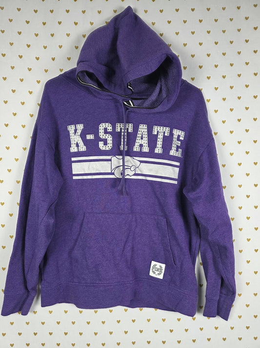 Victorias Secret Pink K State Kansas BLING Wildcats Pullover Hoodie XS oversized