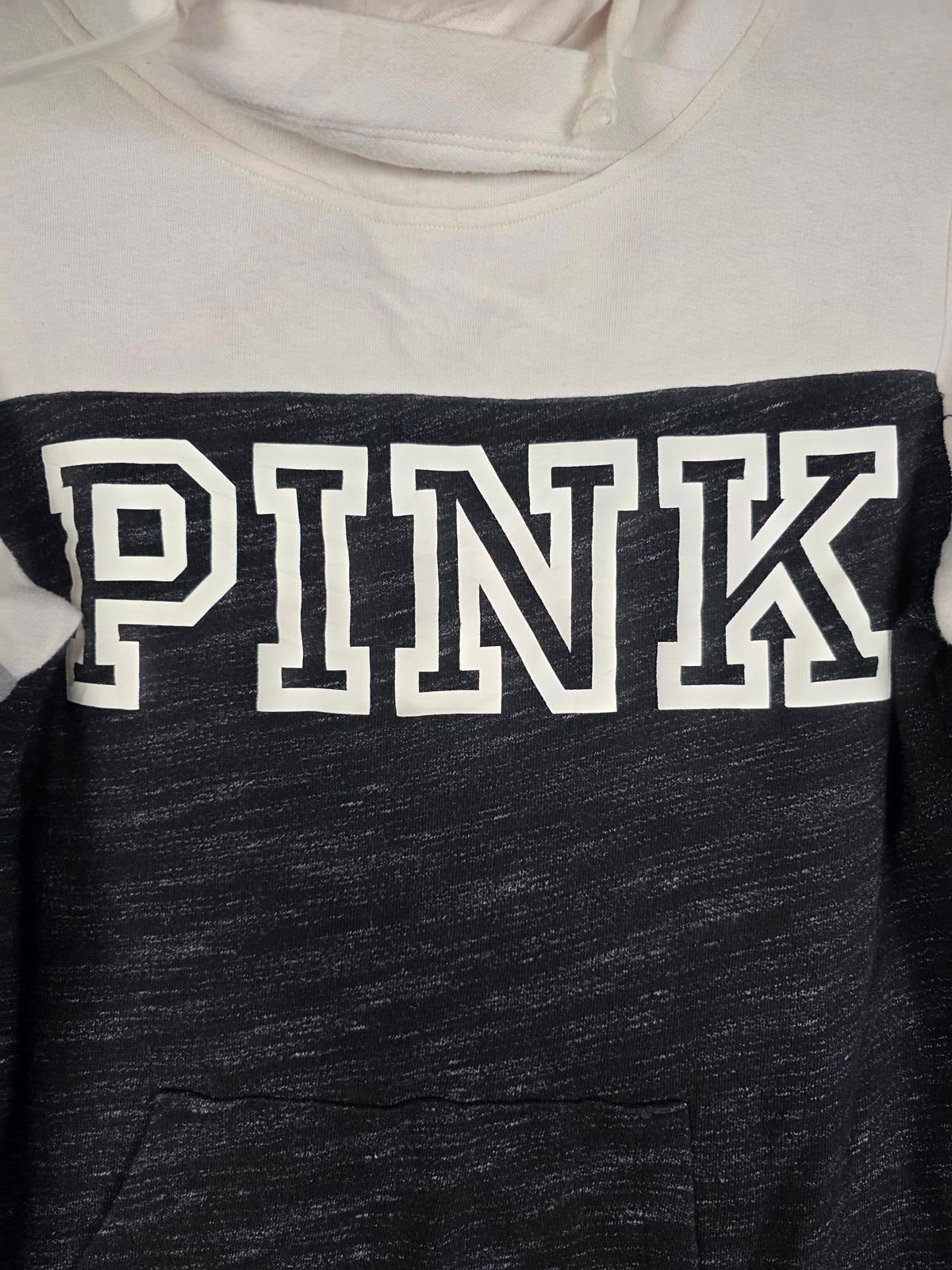 Victorias Secret Pink Colorblock Hoodie Jacket Pullover Sweater Logo XS