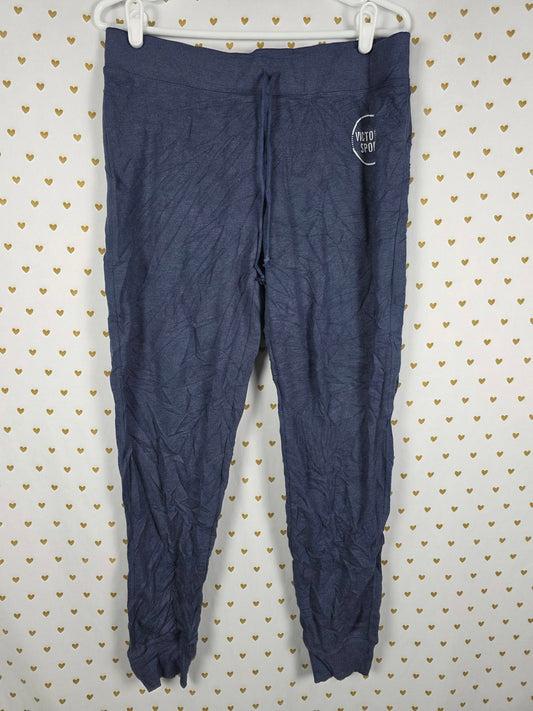 Victorias Secret SPORT Joggers NEW NWT Dark Blue Tapered Sweat Pants Thin VSX M