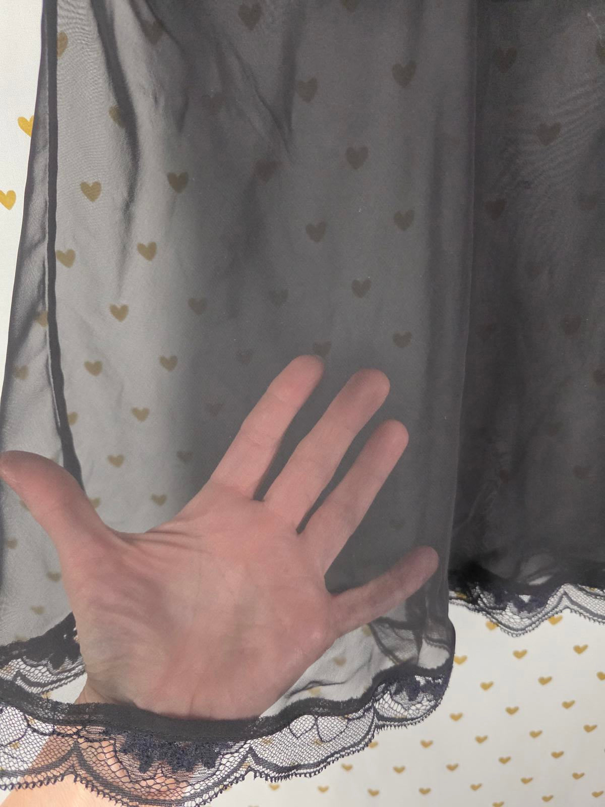 Victorias Secret VERY SEXY 36C Sheer Racerback nightie Babydoll Lingerie Black