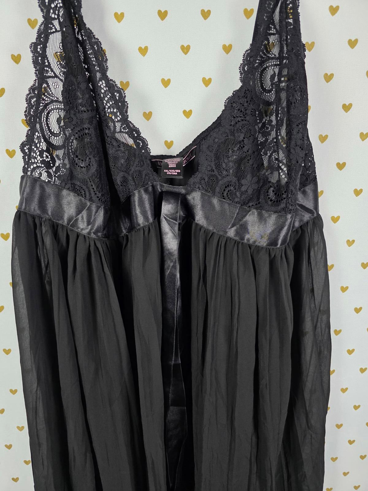 Victorias Secret 2X XXL Pleated Lace accent Babydoll Nightie Lingerie Dress