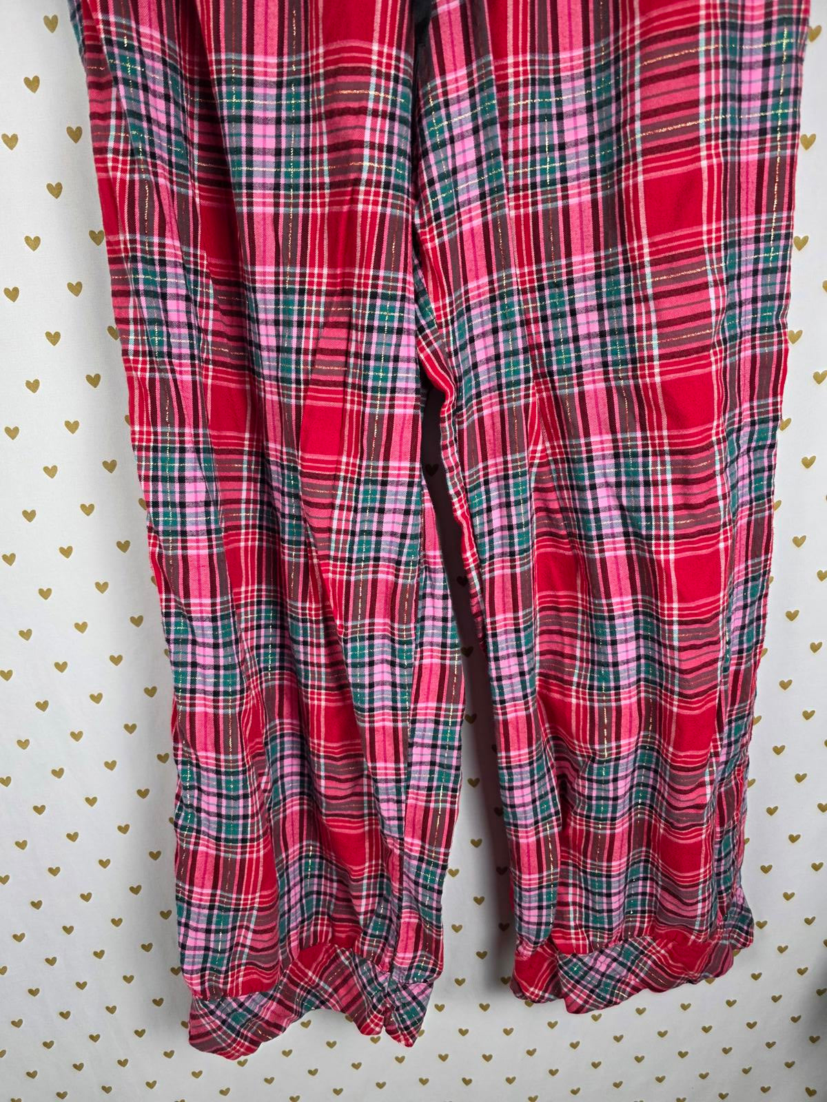 Victorias Secret LARGE Plaid Sleep Set Button Down Shirt & Pants