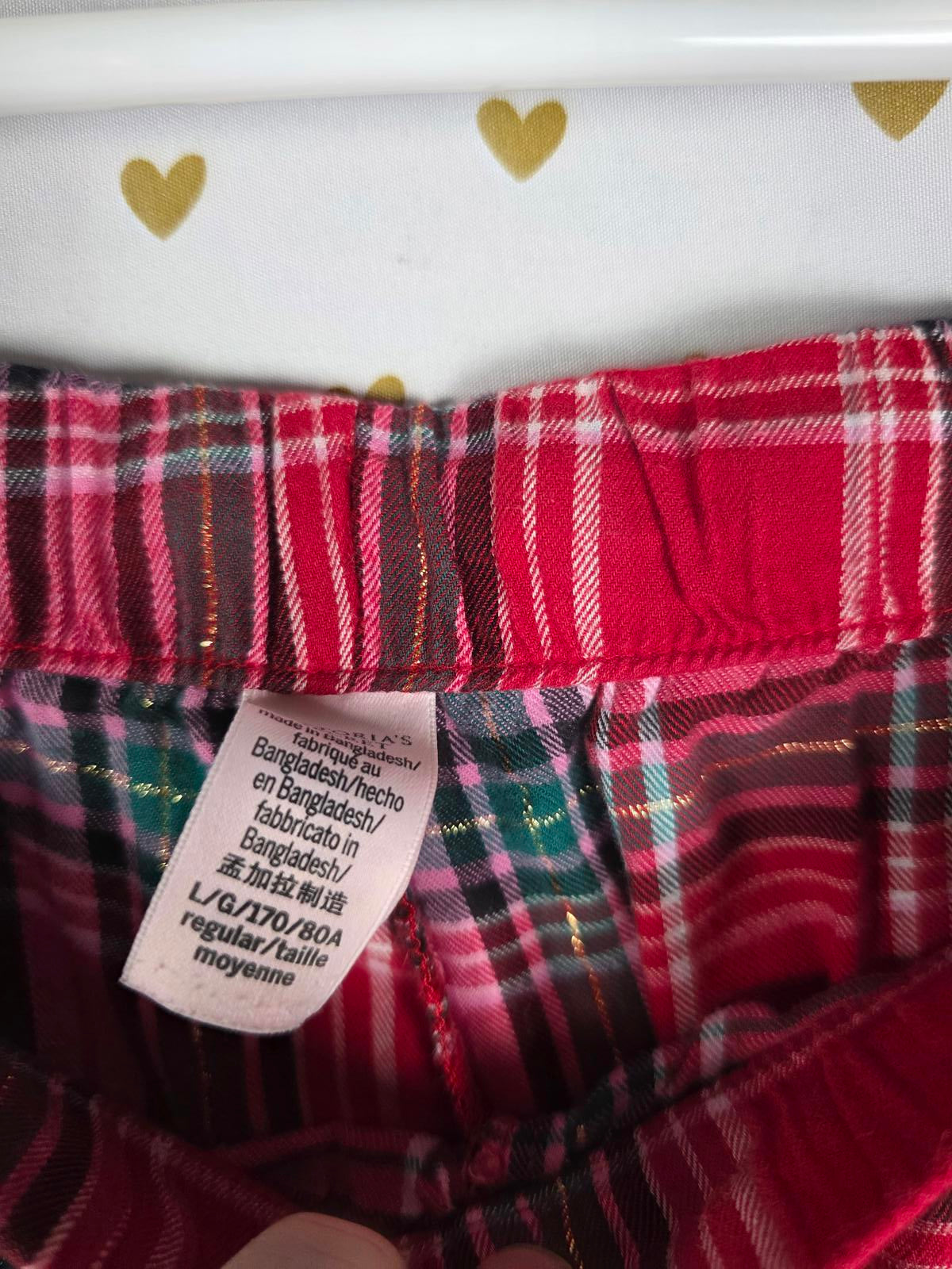 Victorias Secret LARGE Plaid Sleep Set Button Down Shirt & Pants