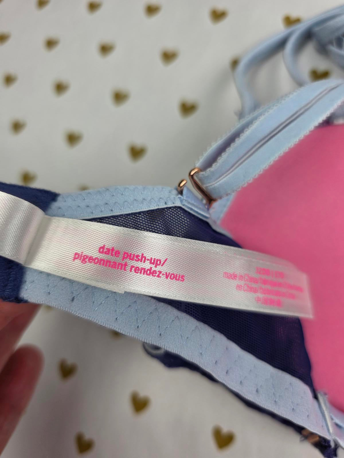 Victorias Secret PINK Strappy Caged 32DD date push up bra