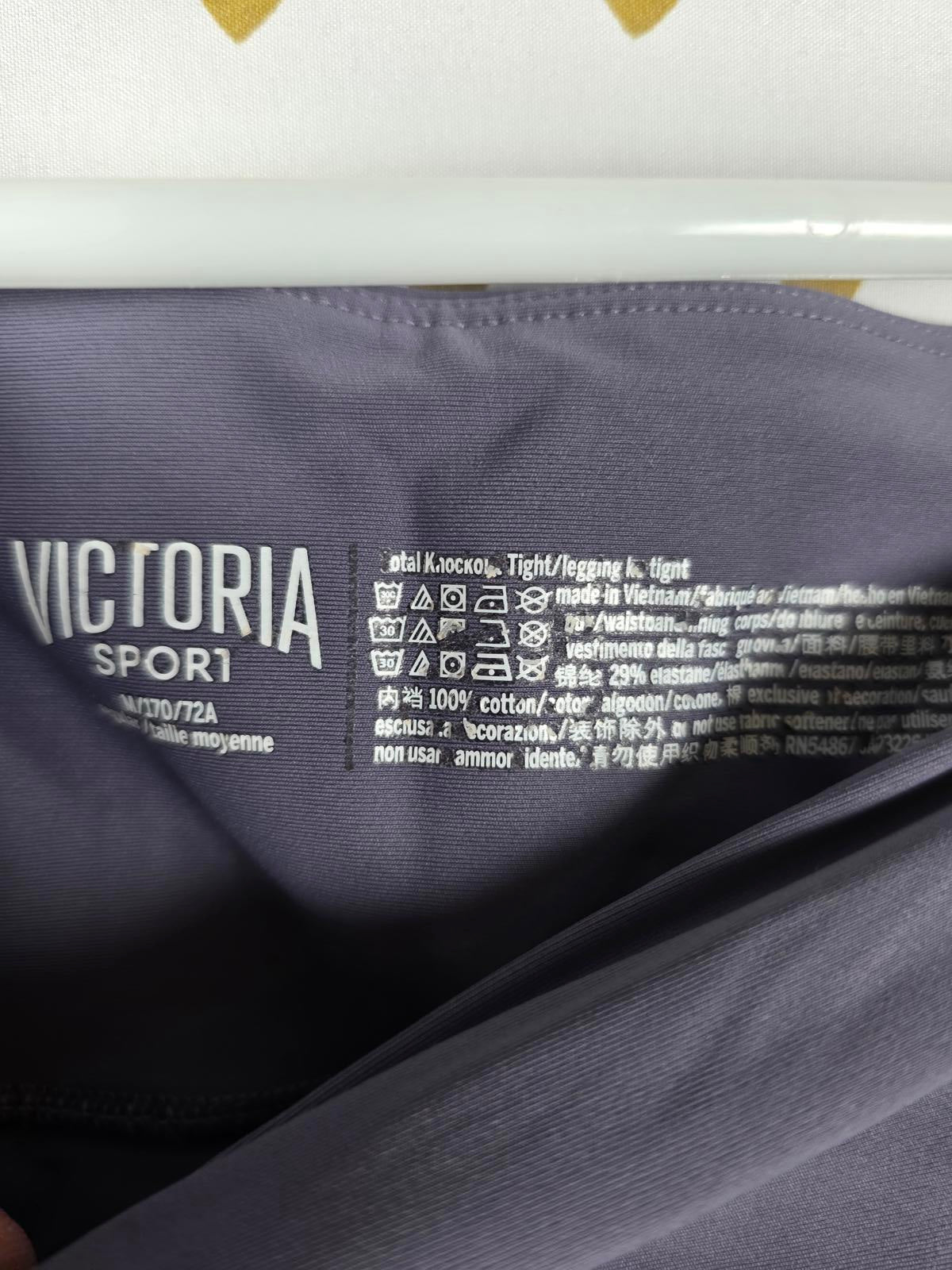 Victorias Secret SPORT Grey Knockout Leggings MEDIUM pockets