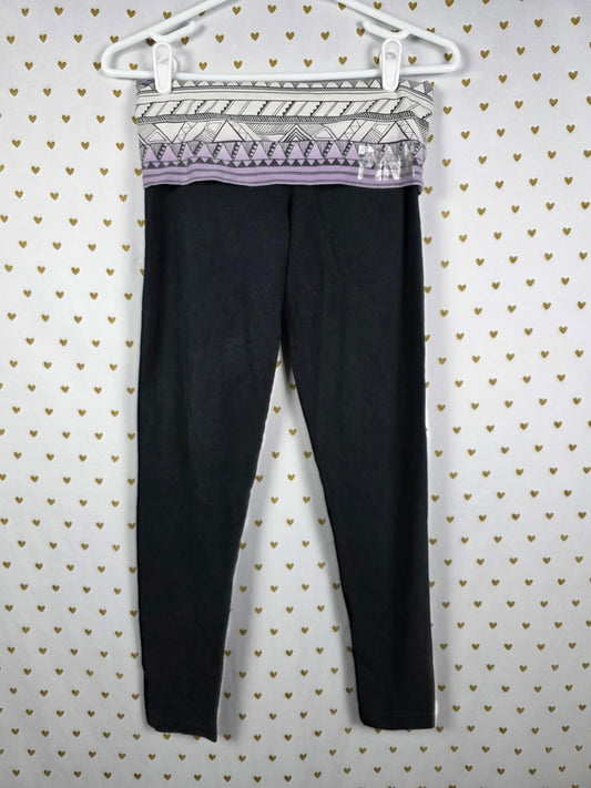 Victorias Secret PINK y2k Yoga FOLDOVER Leggings Glitter Geometric SMALL