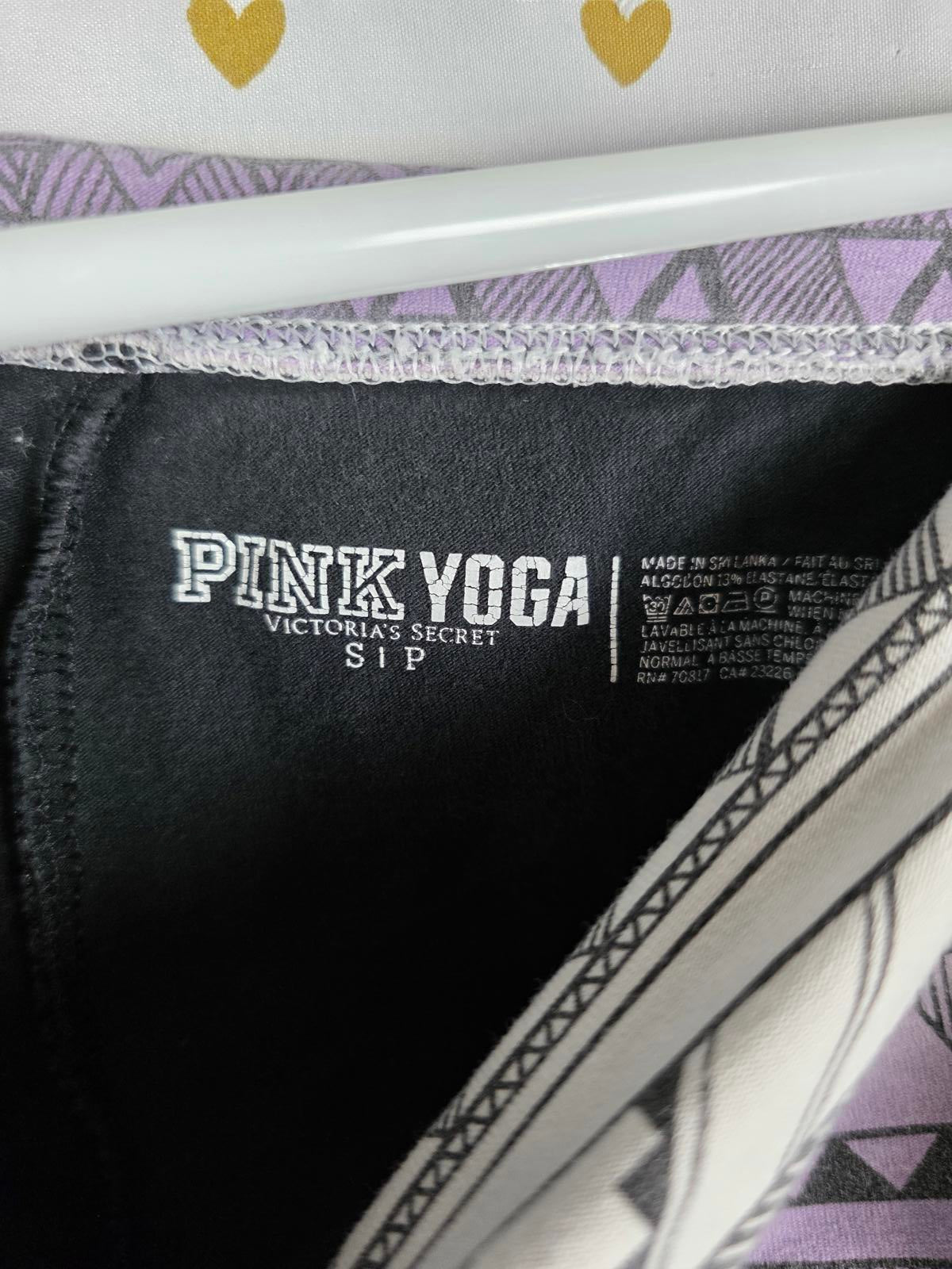 Victorias Secret PINK y2k Yoga FOLDOVER Leggings Glitter Geometric SMALL