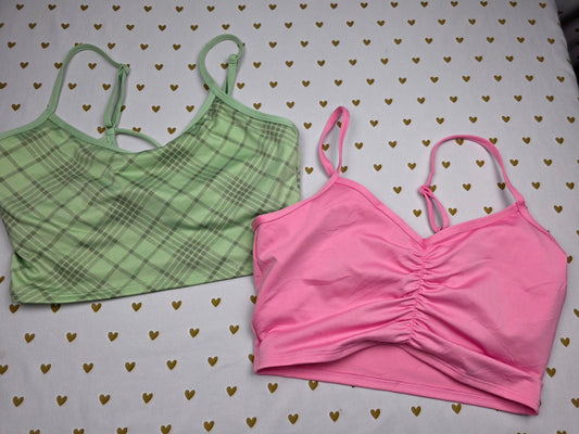 Victorias Secret lot of 2 SMALL Sports Bras Active Tank Tops Exercise Support