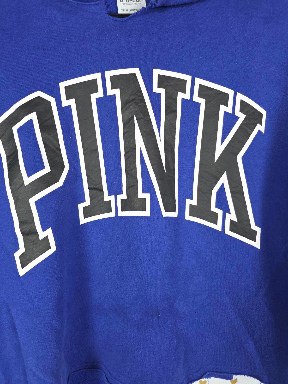 Victorias Secret Pink Dark Blue XS Logo Hoodie Sweater Shirt