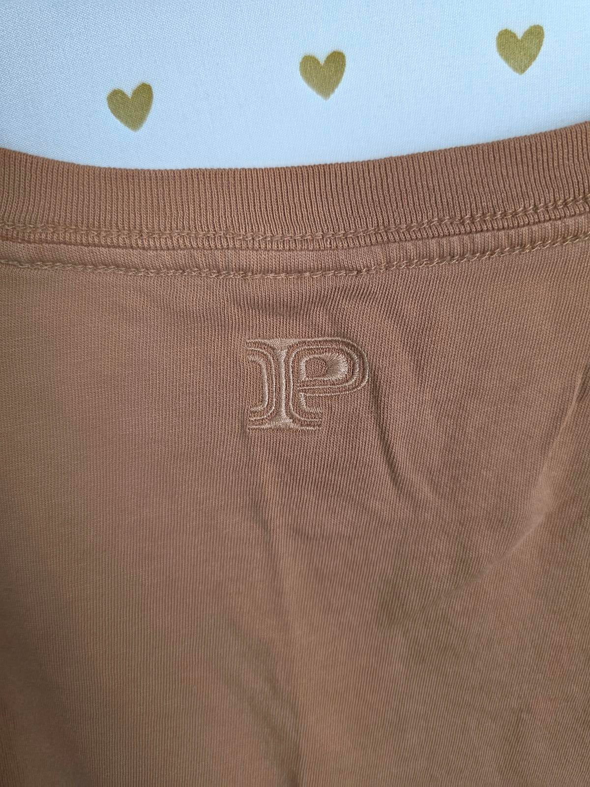 Victorias Secret PINK TRACK Tee Shirt XL Brown Top