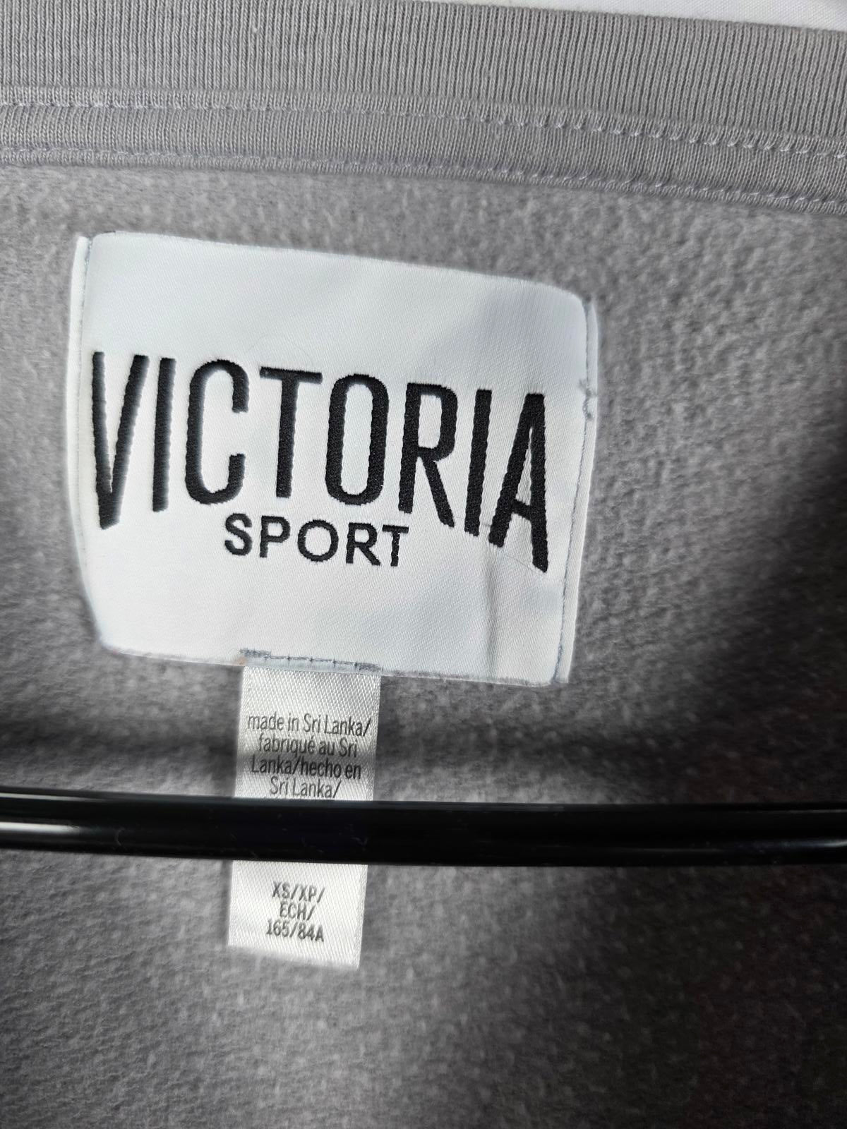Victorias Secret SPORT Crew Sweater Shirt Grey Logo XS Oversized