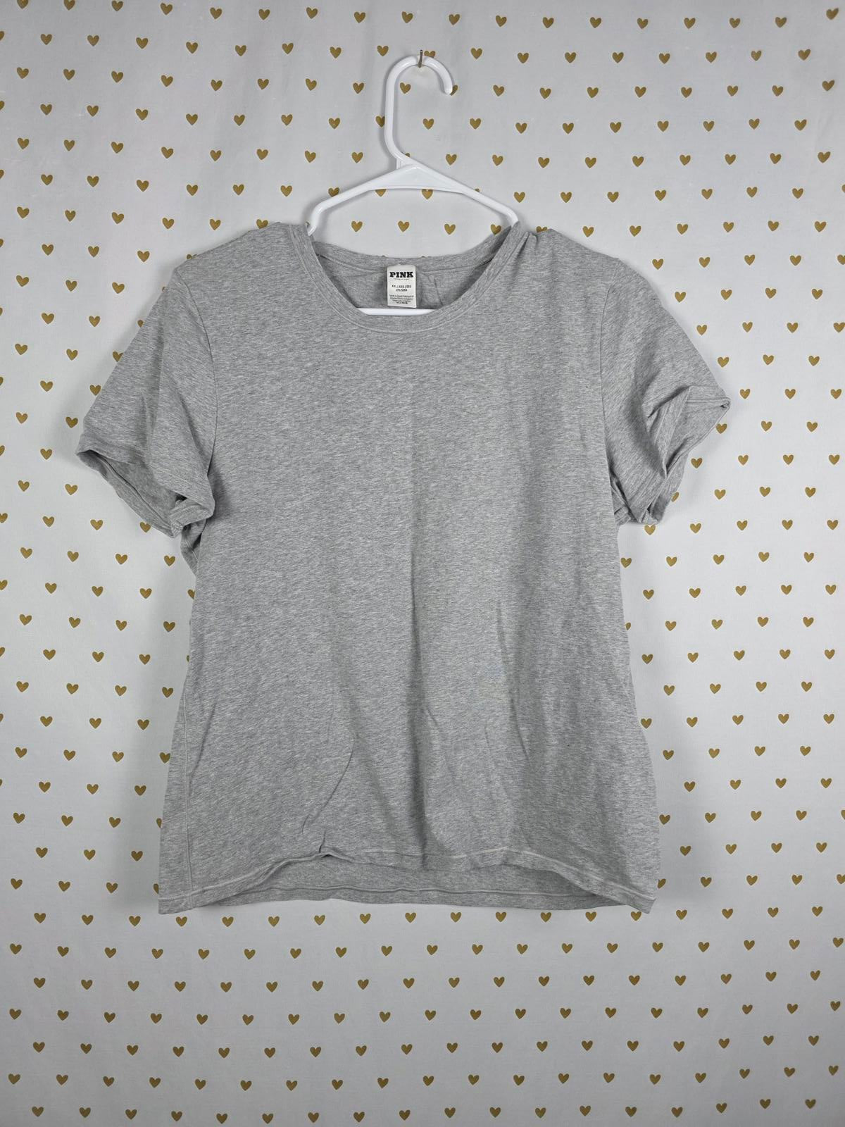 Victorias Secret PINK 2X XXL Grey Thick Fitted Tee shirt