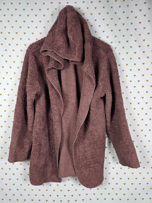 Victorias Secret Pink Fuzzy Teddy Bear Sweater Jacket XS SMALL Oversized