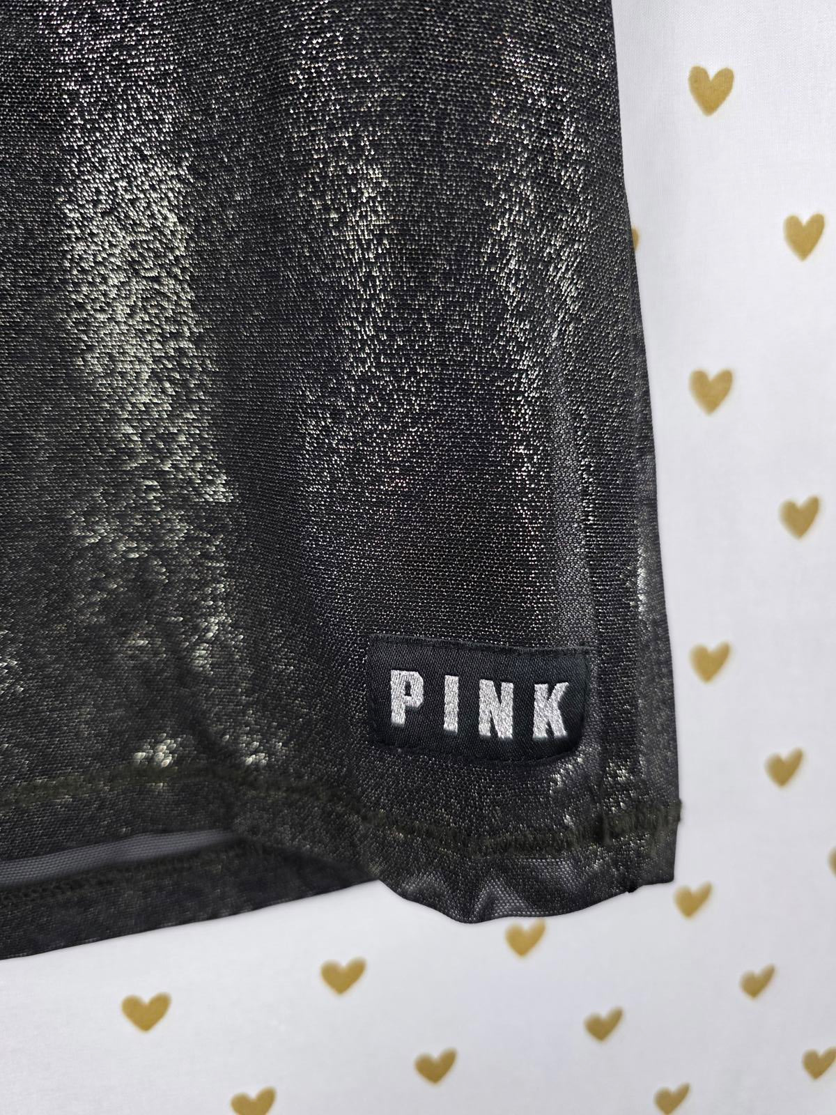 Victorias Secret PINK SHIMMER SHEER Cropped Sexy Shirt XS
