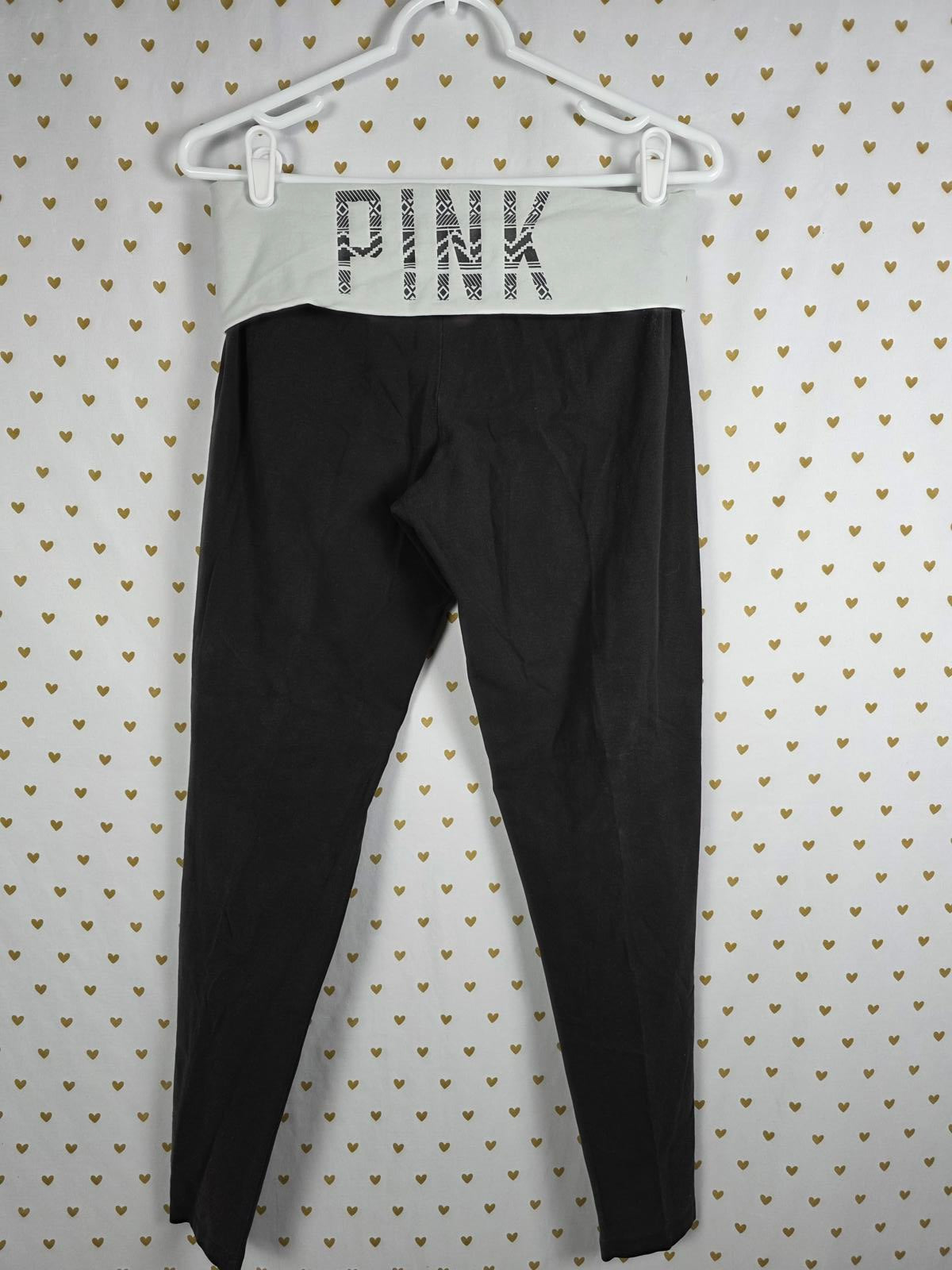 Victorias Secret PINK VTG Aztec FOLDOVER LEGGINGS Yoga Y2k MEDIUM SKINNY