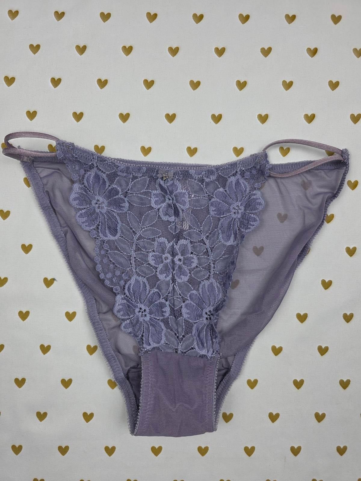 Victorias Secret VINTAGE y2K Lace Sheer String Bikini Panties MEDIUM