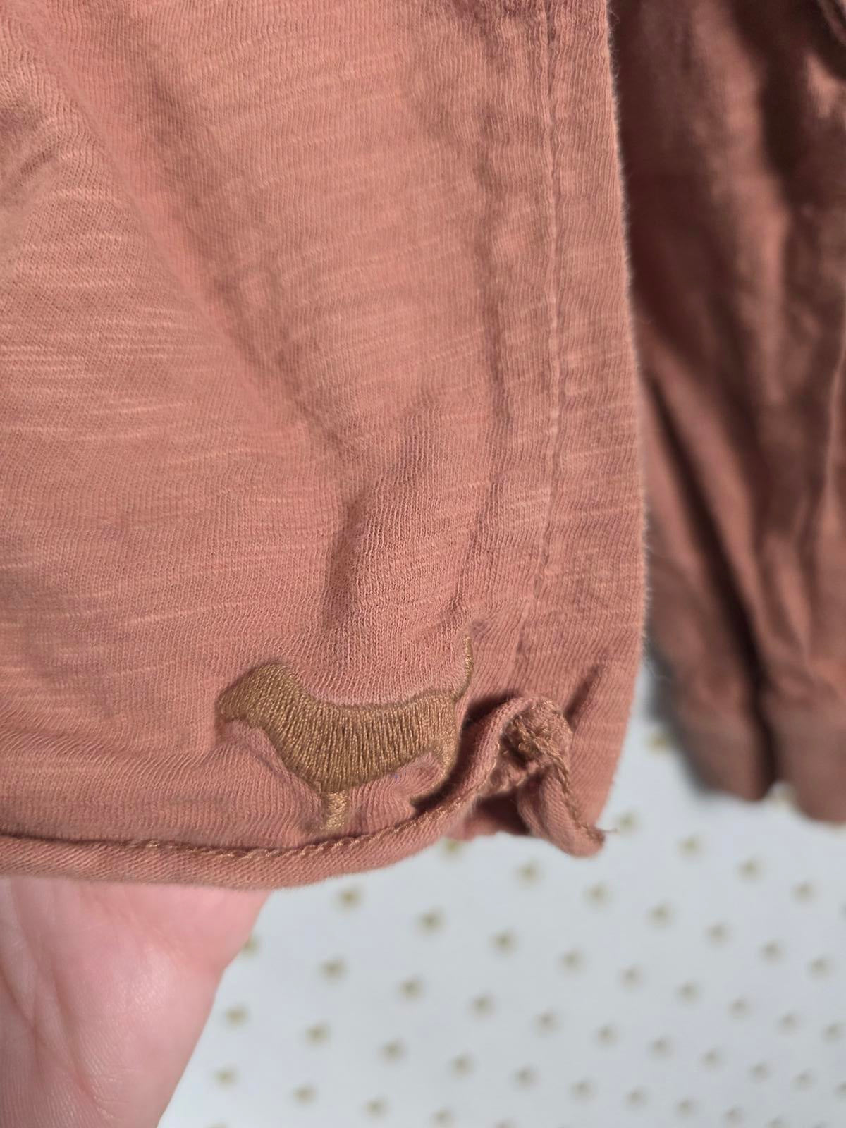 Victorias Secret PINK Brown Hooded Long Sleeve Shirt Lightweight Hoodie Medium