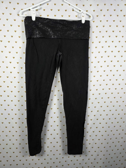 Victorias Secret PINK VINTAGE Animal Print FOLDOVER skinny Yoga Pants VTG MED