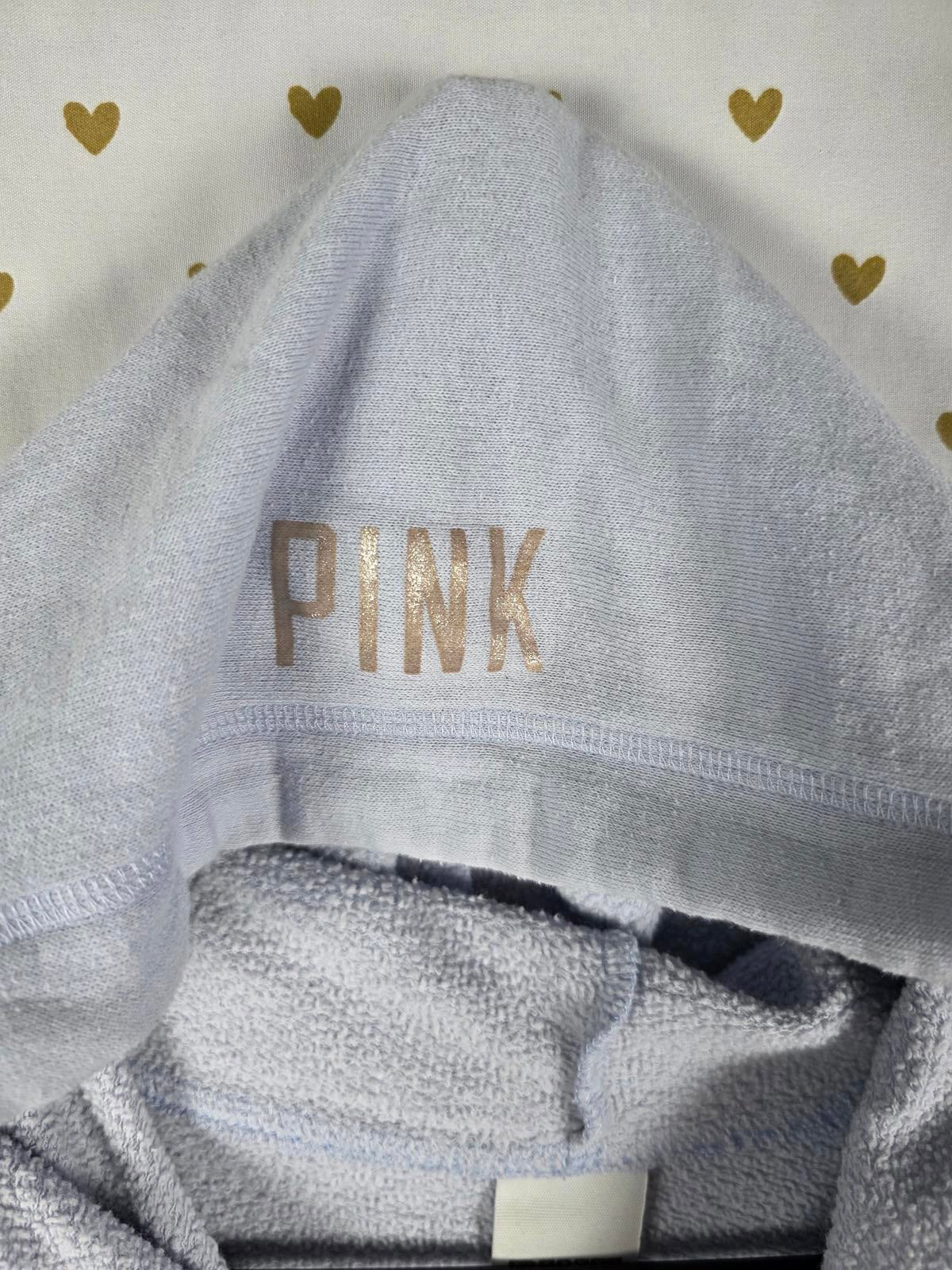 Victoria's Secret PINK Fashion Show Silver Sequin Bling Hoodie XS RARE