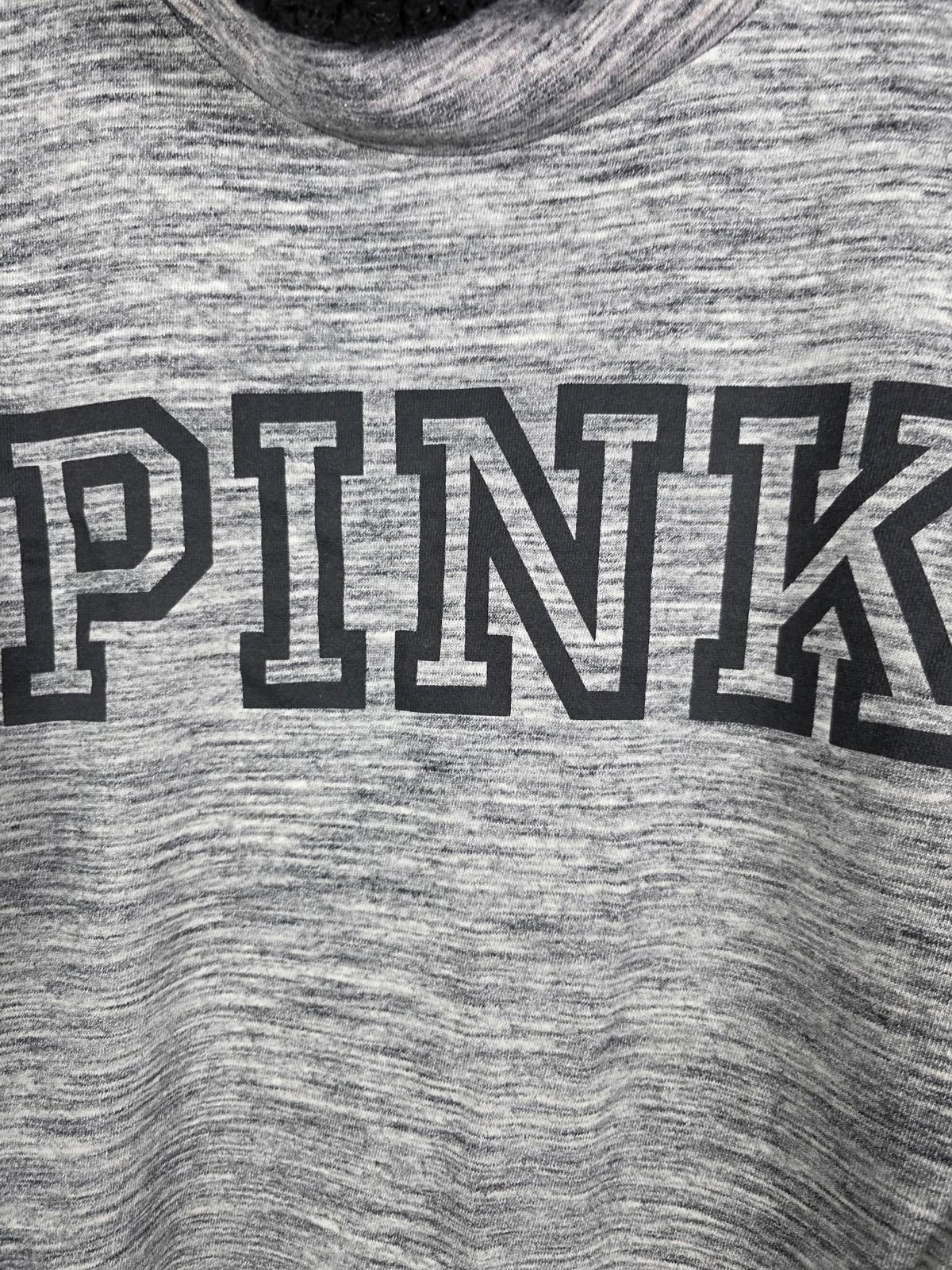 Victorias Secret Pink Slouhy Cowl Neck Logo Sweater Shirt LARGE