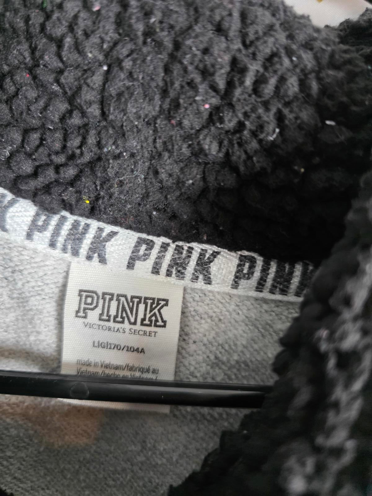 Victorias Secret Pink Slouhy Cowl Neck Logo Sweater Shirt LARGE