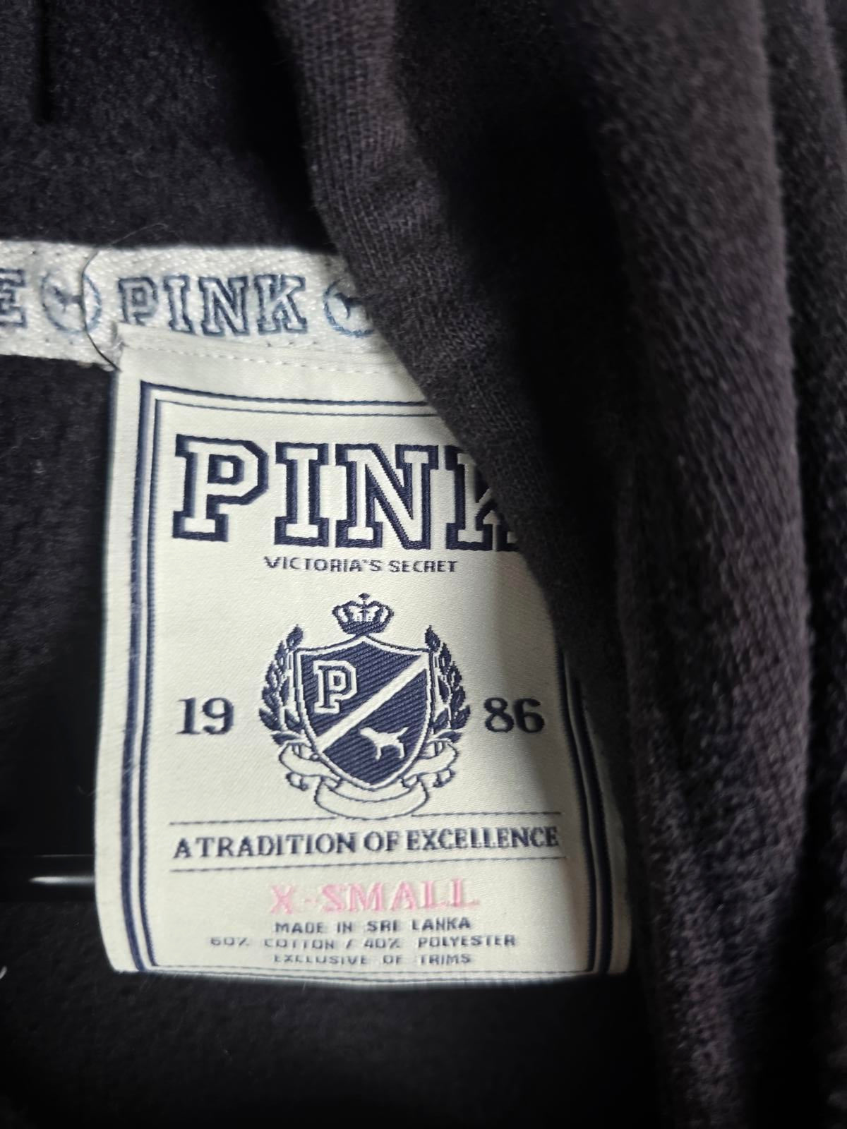 Victorias Secret Pink VINTAGE HTF XS Hoodie Sweater y2k FOR THE PLANET