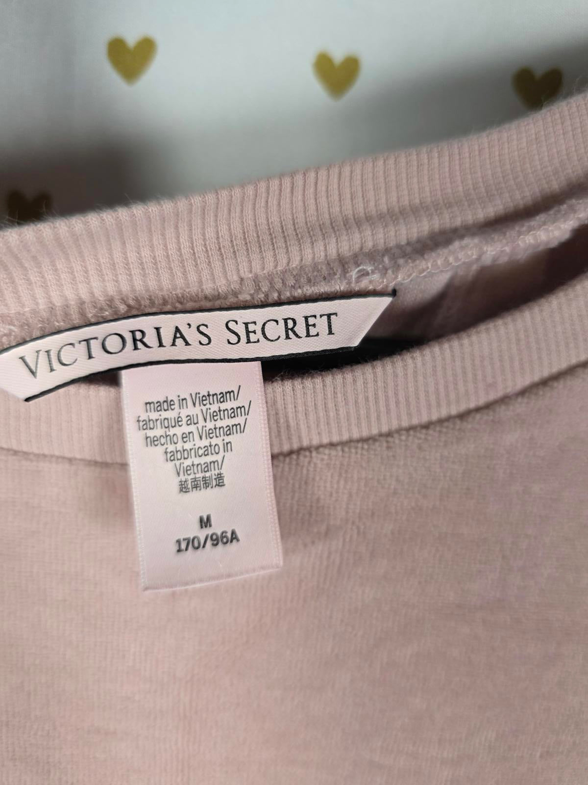 Victorias Secret RARE OPEN BACK Velour Long sleeve sweater shirt MEDIUM