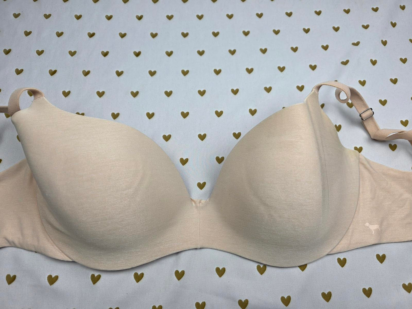 Victorias Secret PINK Vintage 34DD Beige Light Lift Bra