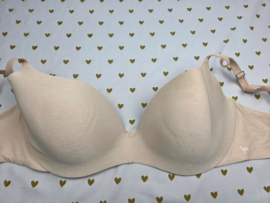Victorias Secret PINK Vintage 34DD Beige Light Lift Bra