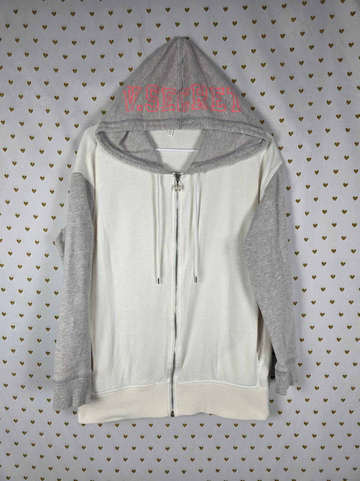 Victorias Secret WINGS Raglan Style Full Zip HOODIE Jacket Colorblock EXC Medium