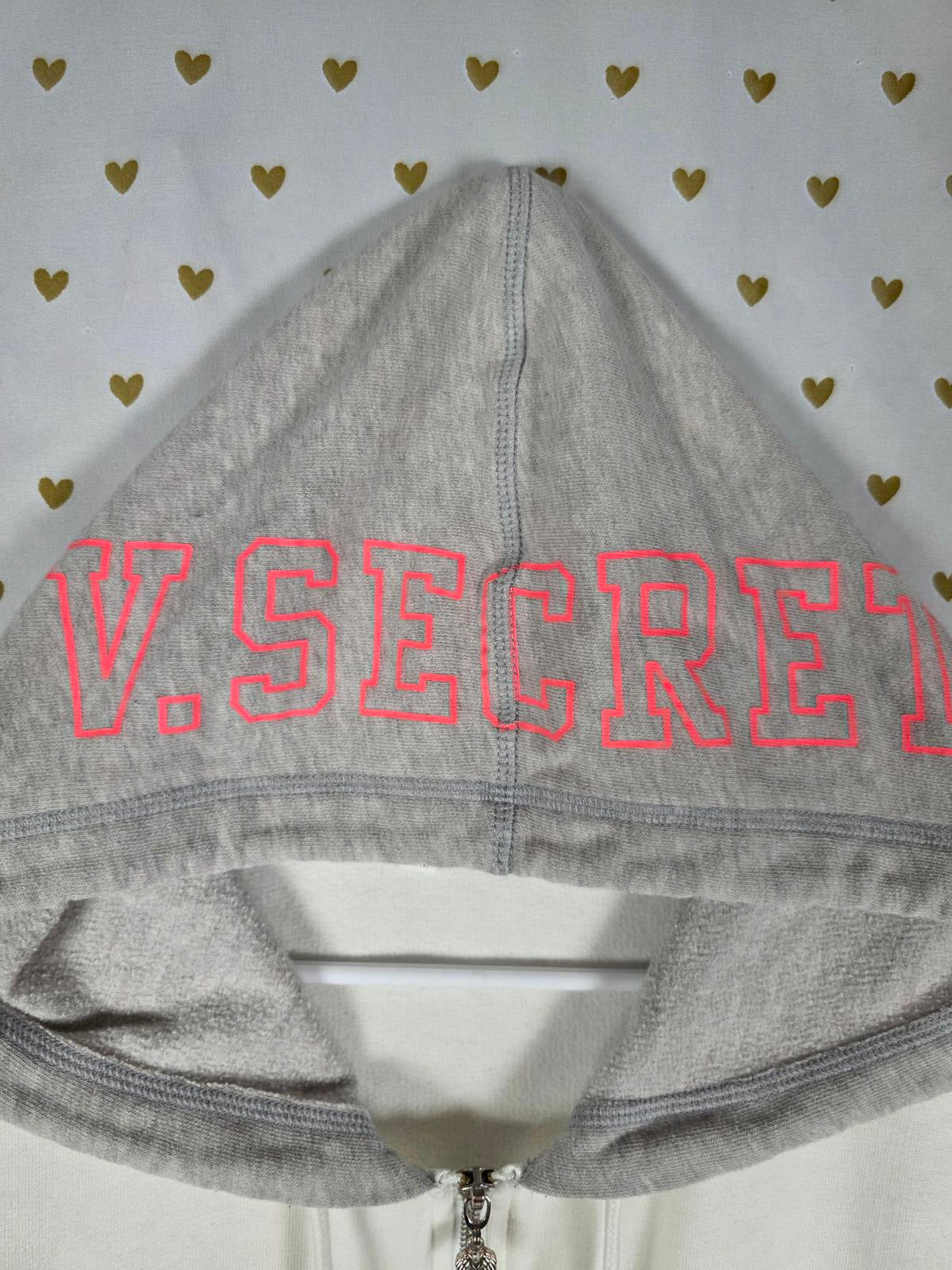 Victorias Secret WINGS Raglan Style Full Zip HOODIE Jacket Colorblock EXC Medium