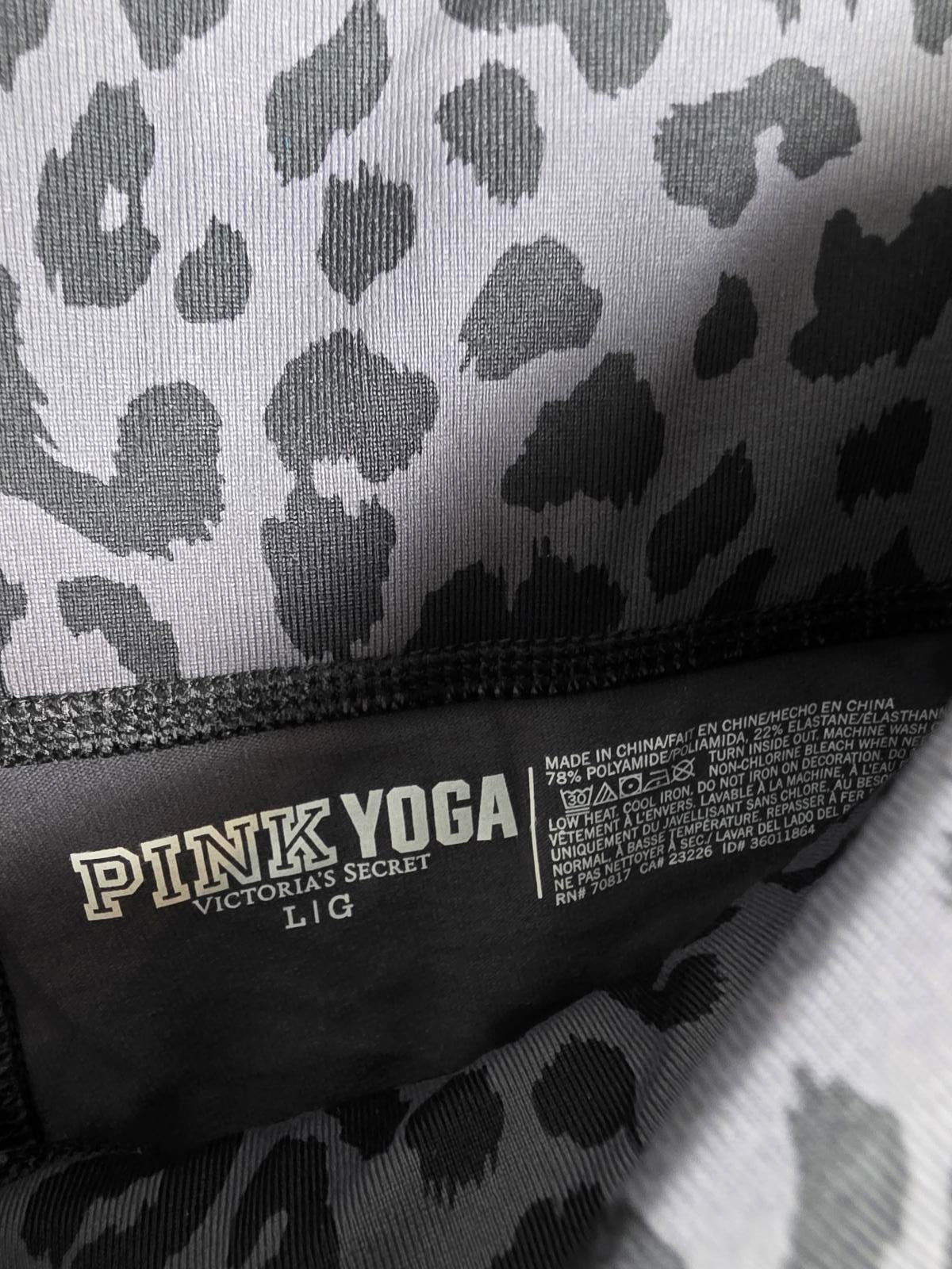 Victorias Secret PINK CHEETAH LEOPARD Yoga Pants Active Leggings LARGE