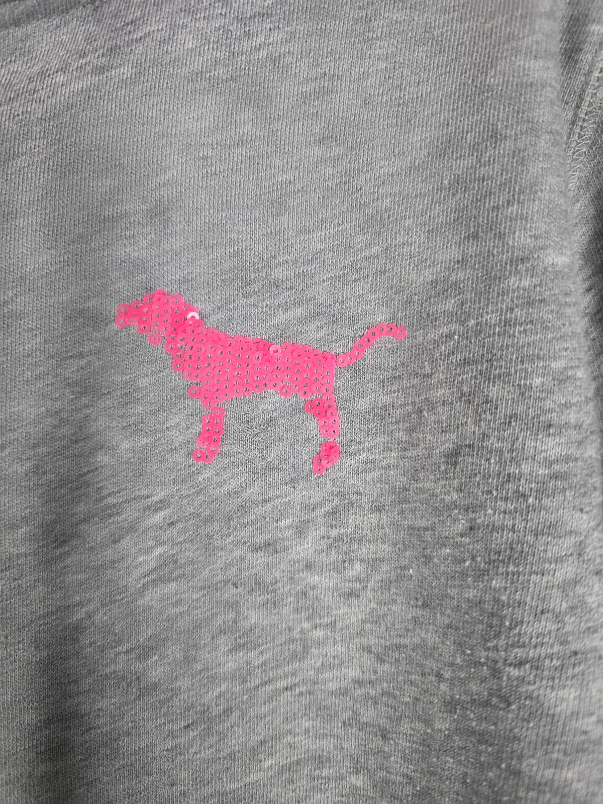 Victorias Secret Pink CHEVRON BLING RARE Hoodie Jacket Full Zip MEDIUM