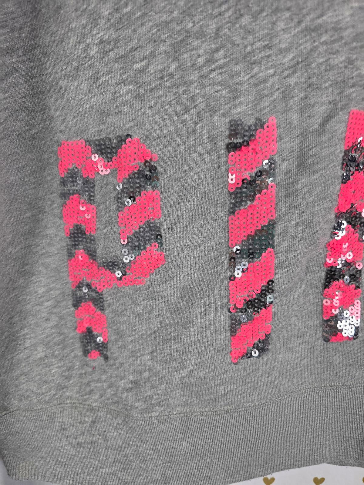 Victorias Secret Pink CHEVRON BLING RARE Hoodie Jacket Full Zip MEDIUM