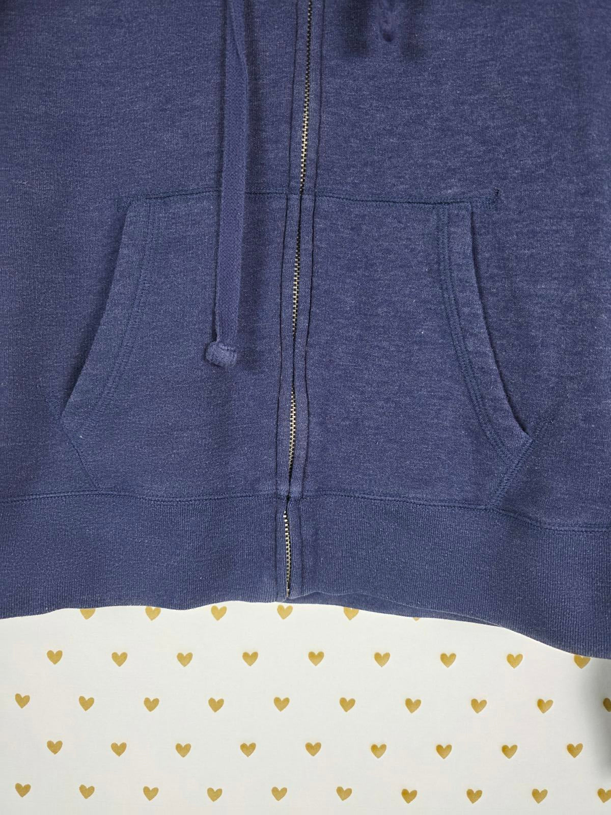 Victorias Secret Pink STUDDED BLING Rhinestone Hoodie Jacket Blue XS