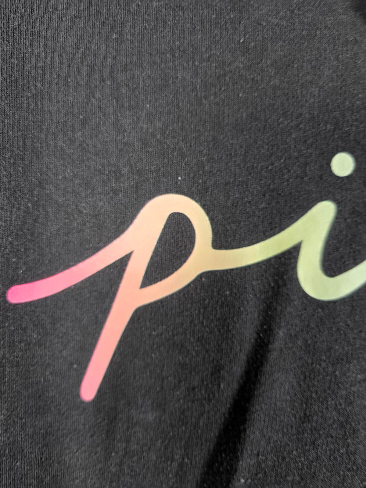 Victorias Secret Pink Gradient Hoodie Rainbow Logo Sweater Pullover XL